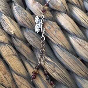 925 Sterling Beaded Fairy Hematite Heart Necklace